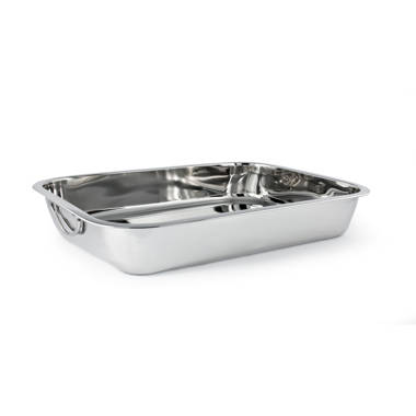 Prima 18.75 in Stainless Steel Flared Edge Roasting Pan - Includes Basting  Rack
