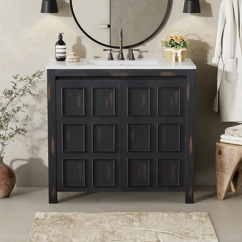 Armoire de rangement pour salle de bain, Espresso