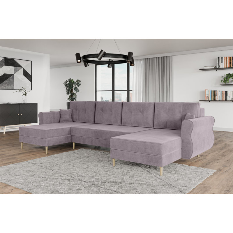 Aydrie 5 Seater Corner Sofa , Light purple - Monolith62