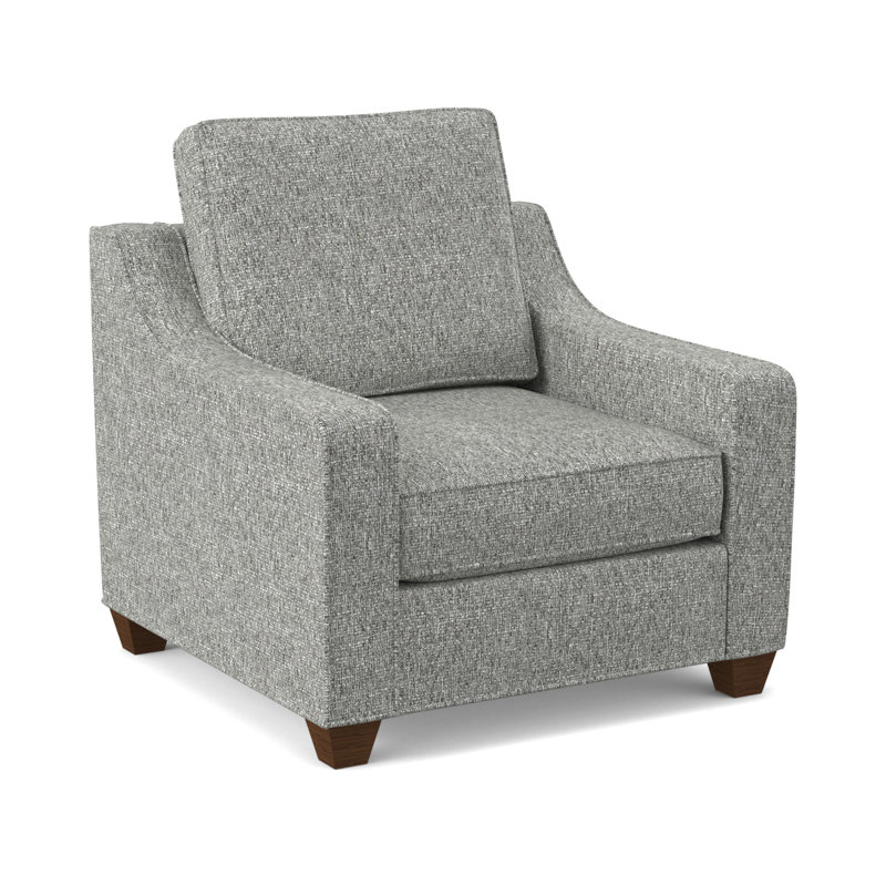 Clark Upholstered Armchair, Montana Walnut, Connelly Dove