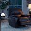 Fauteuil inclinable standard berçant en cuir Olara