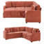 Canapé-lit modulaire en L de 81,9 po avec rangement - Canapé-lit en chenille convertible, canapé modulaire à 4 places avec compartiment caché et coussins décoratifs pour le salon-1494525264