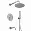 Robinet de baignoire et douche à pression équilibrée avec pomme de douche à pluie de 10 pouces Crozet (valve incluse)-111107992