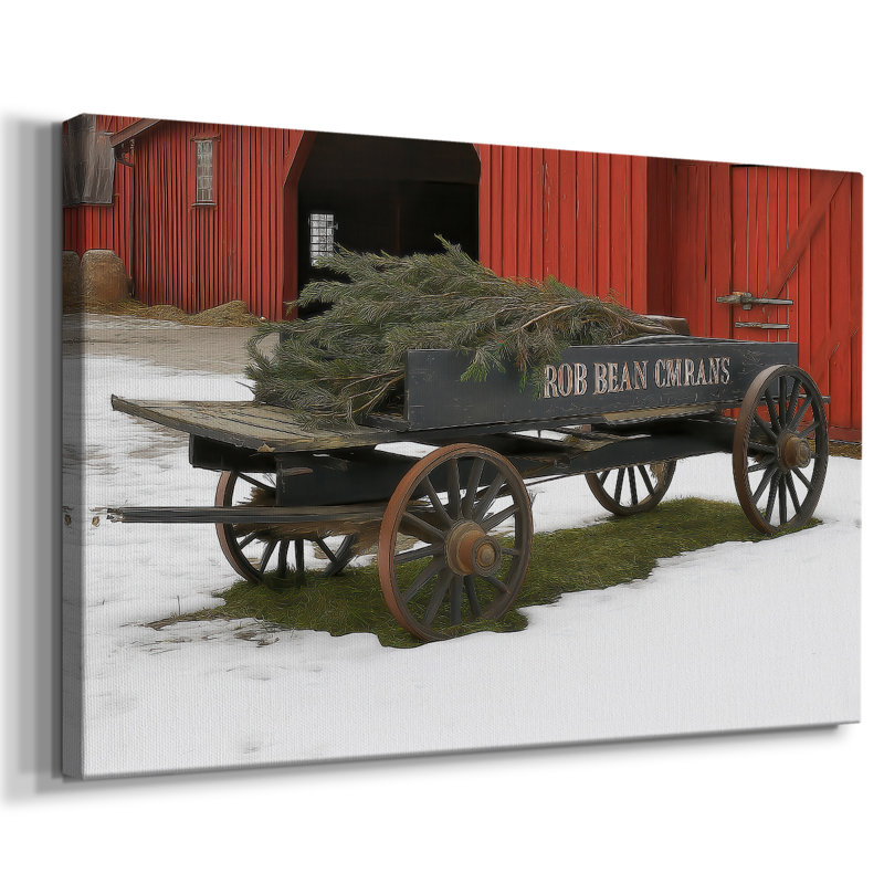 Berry Blessing Of Wreath - Toile tendue avec châssis de qualité supérieure, H 12 po x l 18 po