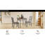 Modern Folding Dining Chair With Metal & Wood Frame
