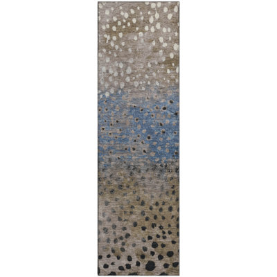 Premium Machine Washable Elize AMF1366 Dots Rug