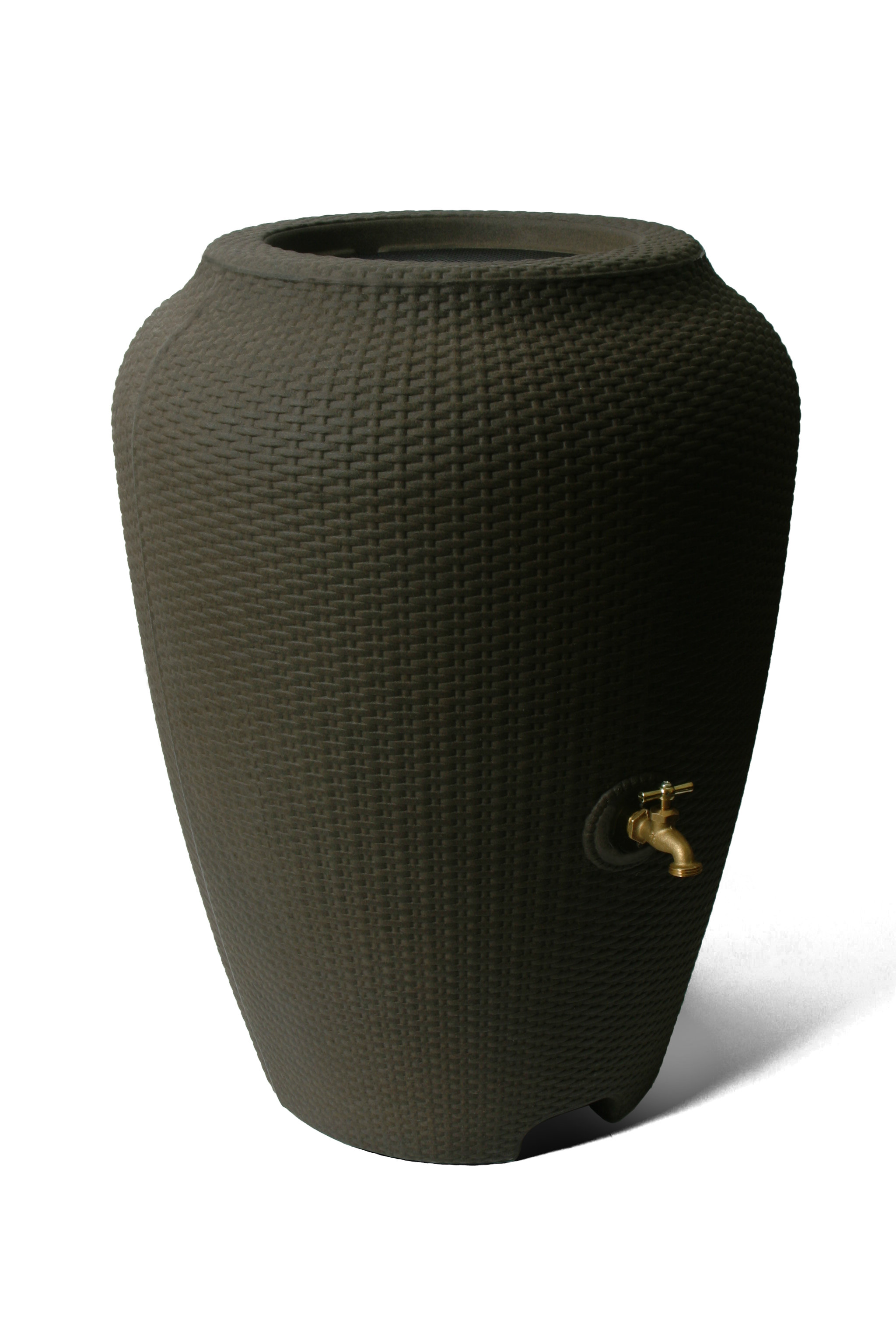 Wicker Texture 50 Gallon Rain Barrel for Water Storage