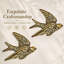 Lot de 2 sculptures murales d'oiseaux vintage, décoration artistique
