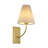 1 - Light Fabric Cone Pleated Shade Armed Wall Sconce