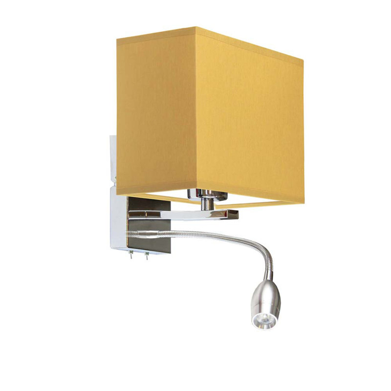 Audreena LED Armed Sconce, Chrome, Mustard