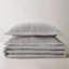 Ensemble de courtepointe en coton 3 pièces double / grand gris clair-134532986-134532984