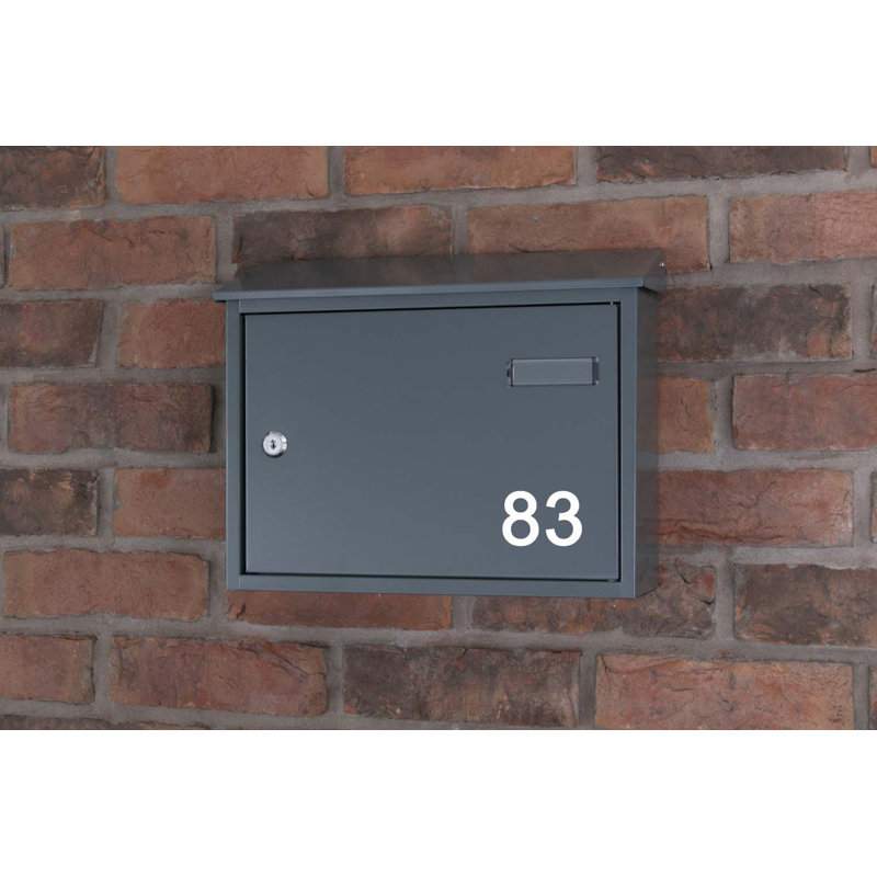 Guse Steel Wall Mounted Post Box, 83, Black