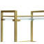 Baylor Lucite and Stainless Steel Serving Bar Cart