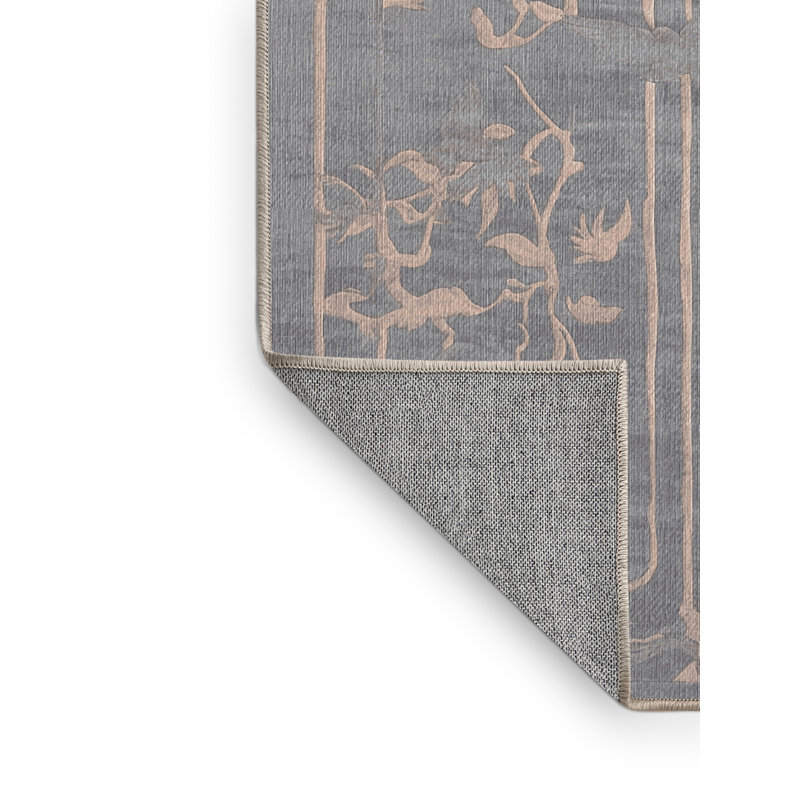 Machine Washable Beige Area Rug, Square 7'