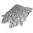 Faux Bison Skin Fur Shag Area Rug in Grey-95756304