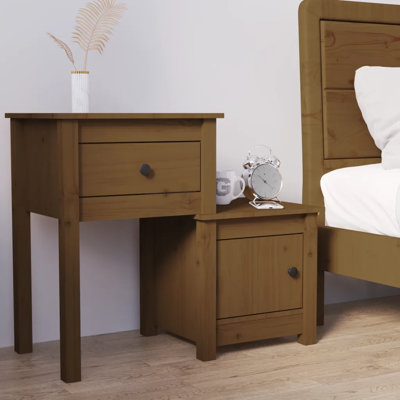 Bedside Cabinet 79,5x38x65,5 cm Solid Wood Pine