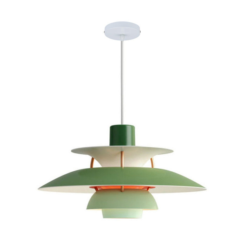 Gercho - Luminaire suspendu géométrique en métal, H 9,84 po x l 11,81 po x P 11,81 po