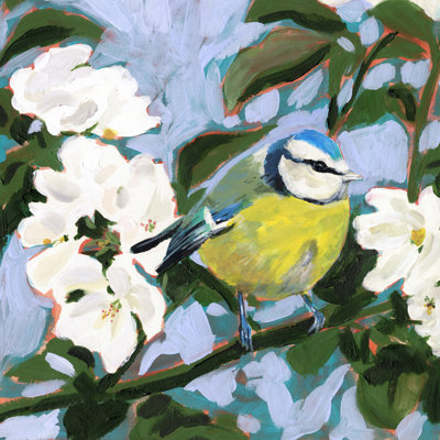 Perching I by Victoria Borges - Wrapped Canvas Painting