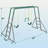 Playground Metal Outdoor Swing Set With 2 Belt Swings, Gym Rings, And Climbing Ladder For Kids-124455091