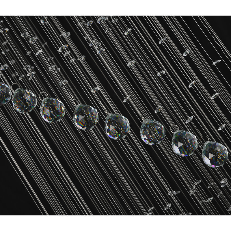 Heavenlyn 9 - Light Chrome Chandelier With Crystal Strands