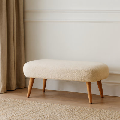 Banc rembourré en mélange de coton Joete