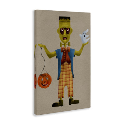«Halloween Monster & Ghost», art mural sur toile par Regina Moore