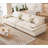 Brambleton 94.49'' Modern Faux Leather Sofa with cozy cushion and seat for Livng Room White