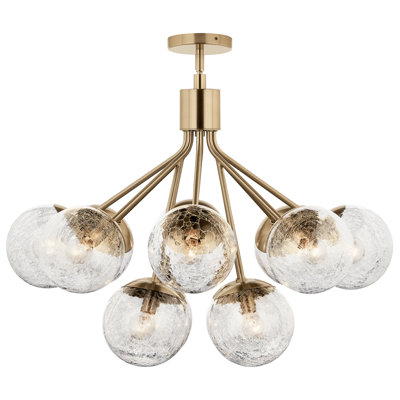 Steel Dimmable Globe Chandelier