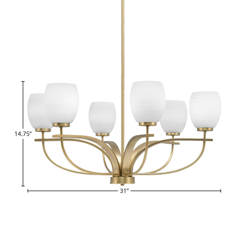 Lustre classique / traditionnel à 6 lumières Unia