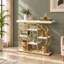 Table console moderne et élégante avec étagères à plusieurs niveaux et rangements