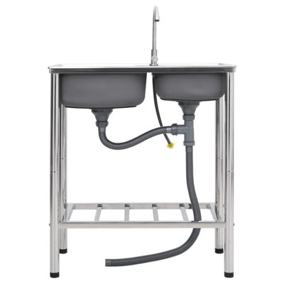 Stainless Steel Freestanding Outdoor Sink