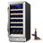 Single Zone 15'' 30 Bottle Wine Refrigerator With Reversible Door