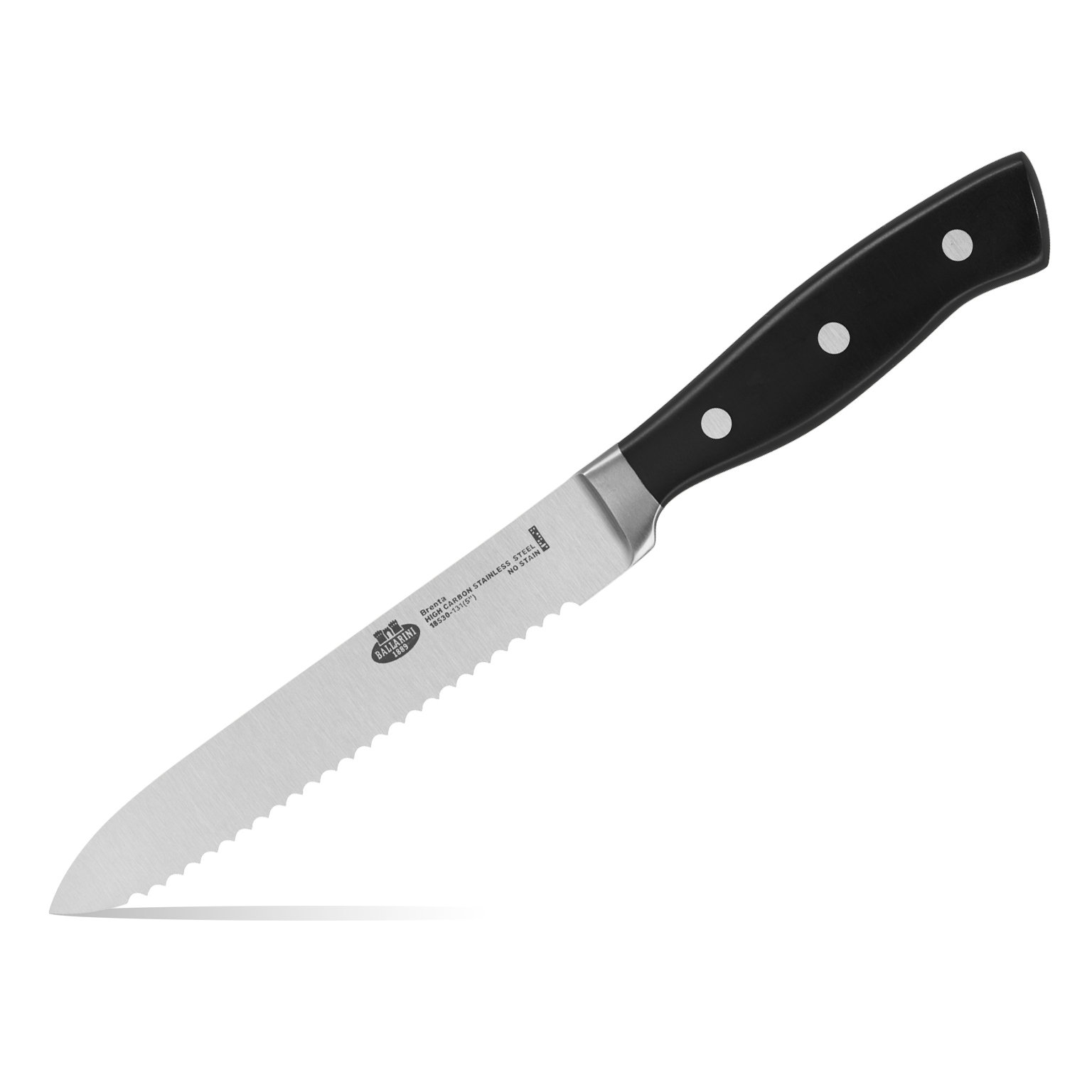 Cooking Pleasures 5.5 Utility Knife, Black Synthetic Handles