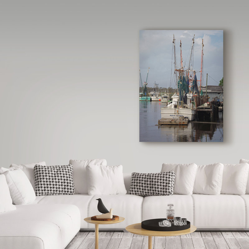 'Shrimp Boats' Photographic Print on Wrapped Canvas, 24" H x 18" W x 2" D