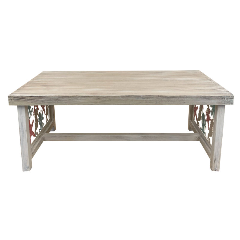 ENSEMBLE DE TABLE DE SCÈNE SOUS-MARINE ÎLE.  1 table de canapé arrondie, 1 table basse rectangulaire, 2 tables de bout carrées en fer