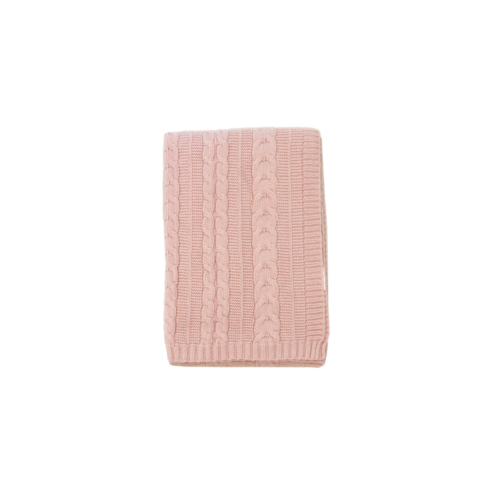 Cable Knit Baby Blanket, Pink