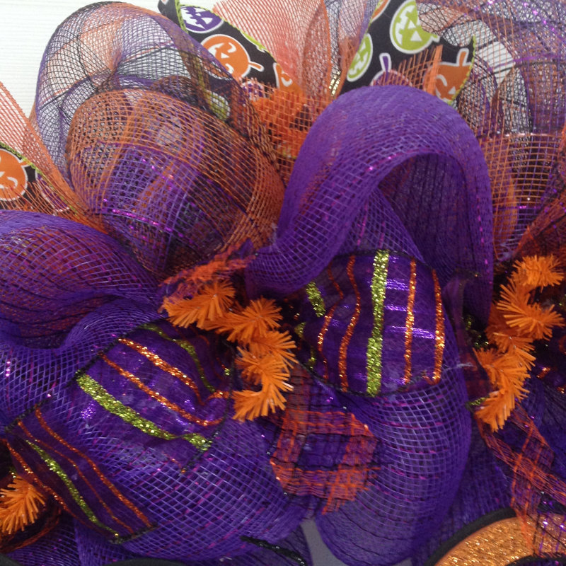 Couronne d'Halloween, attention à l'araignée