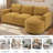 Modern L-shaped Sectional Sofa With Curved Chaise Lounge, Usb Ports And Side Storage Pockets-367997512