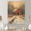 «Red Brown Autumn Vintage Vibes Barn» - art mural grange-106107565-136103781