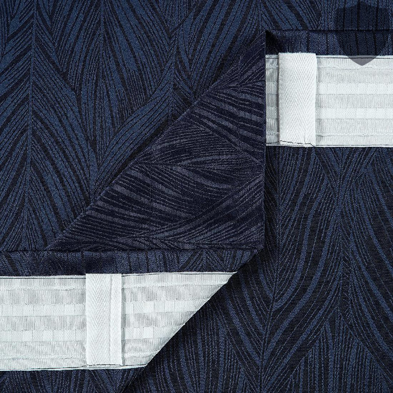 Panneaux de rideaux simples obscurcissant avec passe-tringle, Bleu marine, l 52" x L 63"