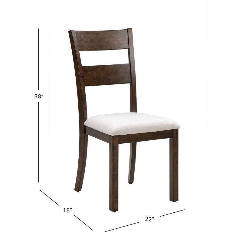 Anniqua Birch Wood Slat-Back Dining Chairs, Espresso
