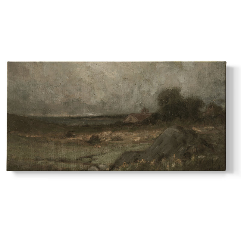 Série paysage - DCCCLxxxviii - Toile tendue avec châssis - Prêt à être accroché, H 16 po x l 32 po