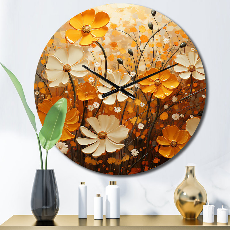 Cleata - Horloge murale florale, Petit
