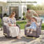 Simle 2 - Person Outdoor Seating Group PE Wicker Swivel Glider Chair With Cushions And Side Table-103268832-103268836