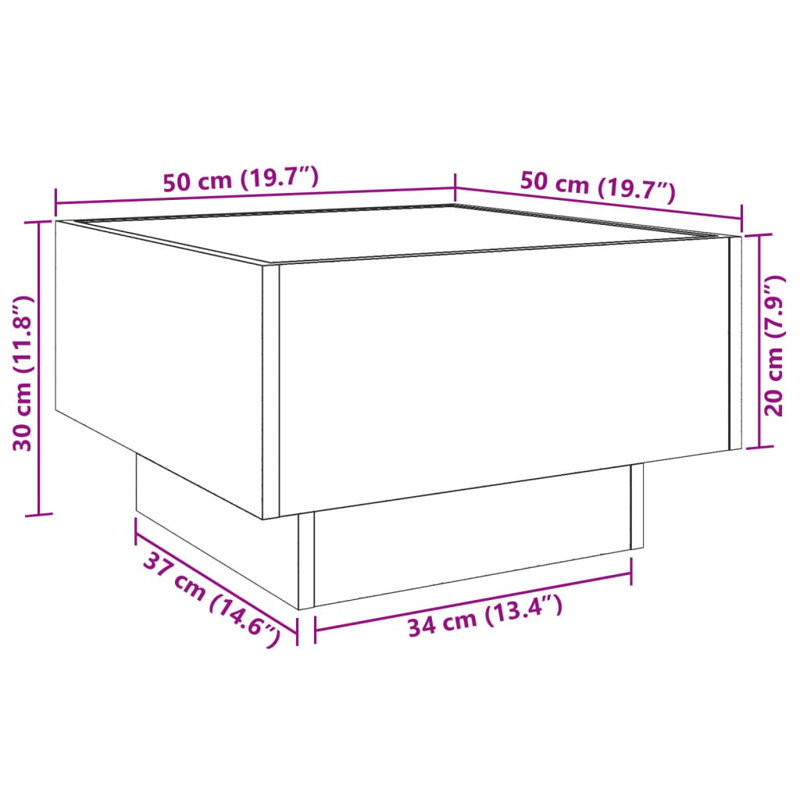 Cyon Coffee Table, Sonoma Oak