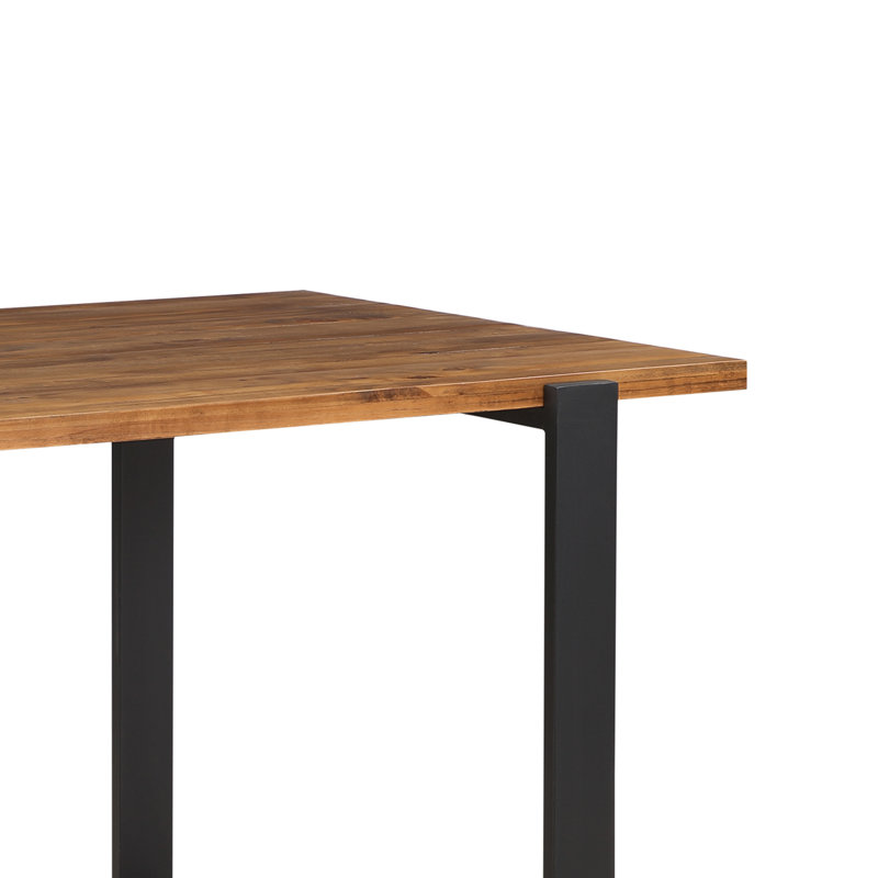 Kitson Pine Solid Wood Top Metal Base Dining Table, 78cm H x 150cm L x 90cm W