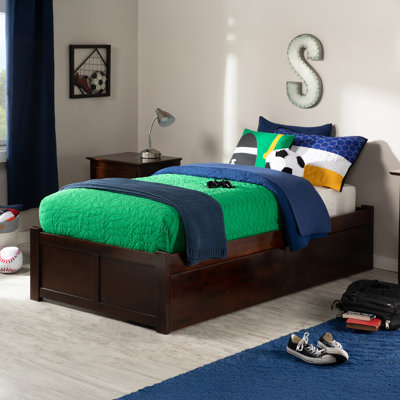 Cullers Solid Wood Platform Bed with Panel Footboard & Storage Drawers by Harriet Bee