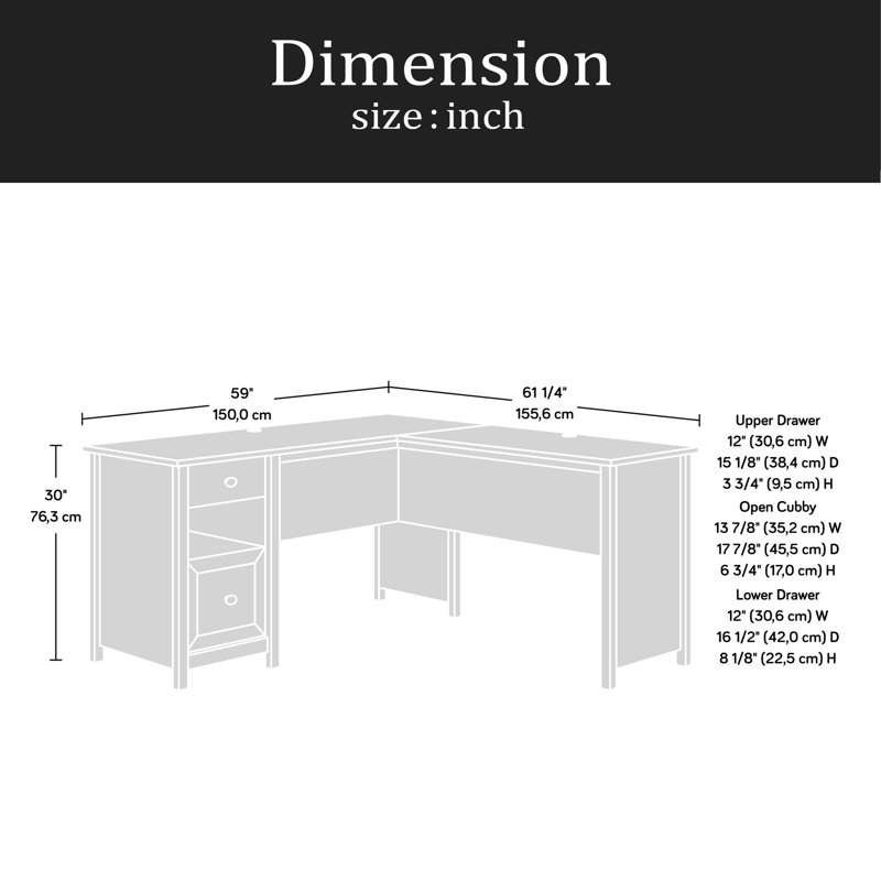 Bureau en L, Blanc