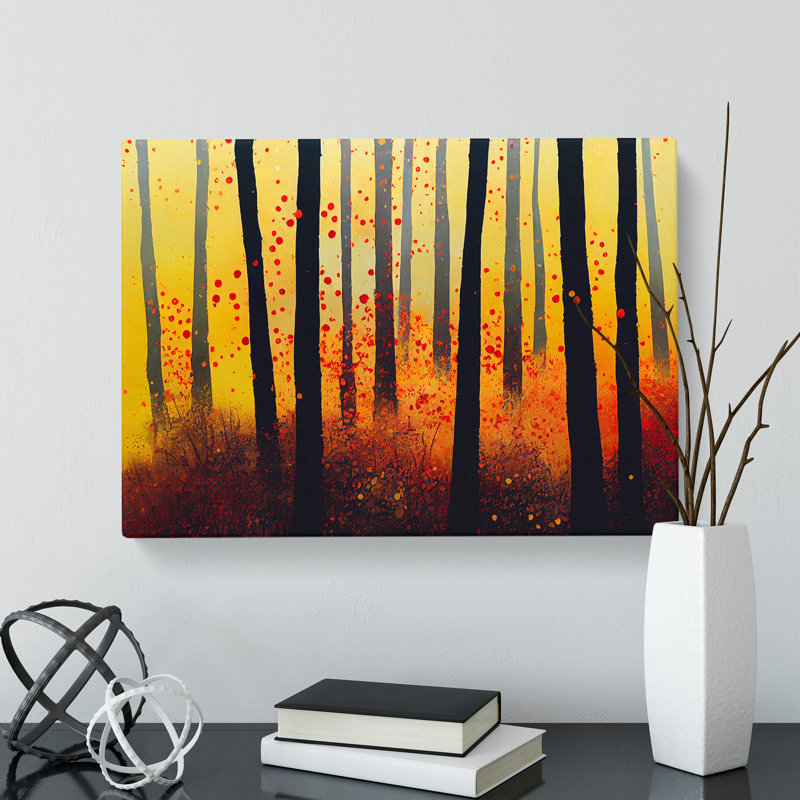 Autumn Forest Splatter Vol.4 - Wrapped Canvas, 35cm H x 50cm W x 3cm D