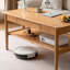 Table basse moderne en bois massif minimaliste-389978228